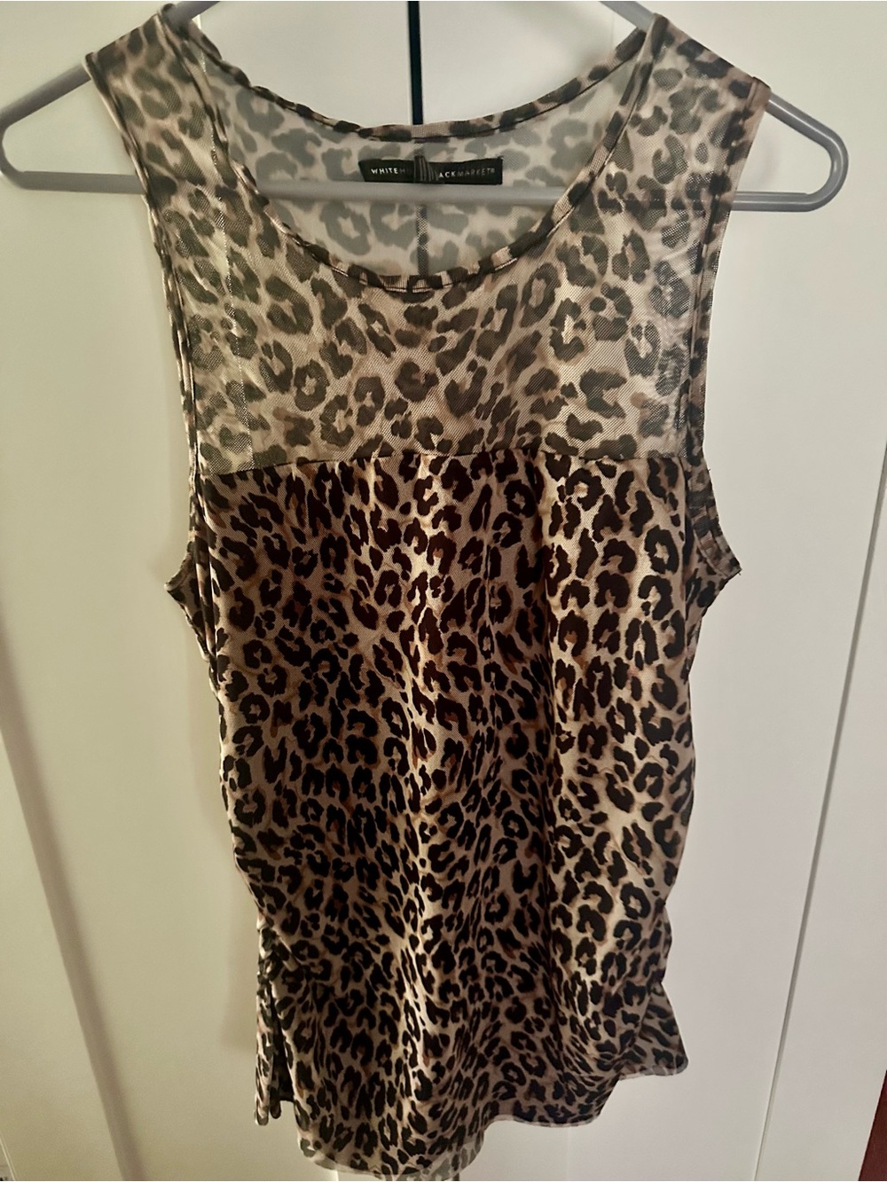 White House Black Market Women’s Cheetah Print Lined Sexy Tank Top Size Medium